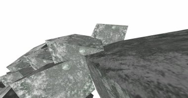 3D soyut beton küp arka plan 