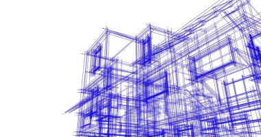 Ev kavramı kroki 3d çizim