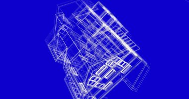 Ev kavramı kroki 3d çizim