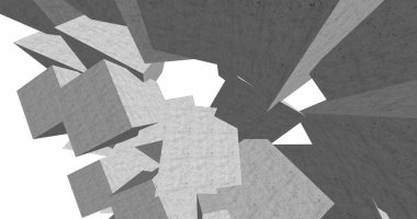 3D soyut beton küp arka plan 