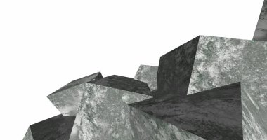 3D soyut beton küp arka plan 