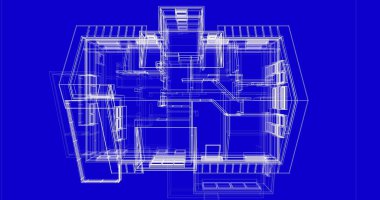 Ev kavramı kroki 3d çizim