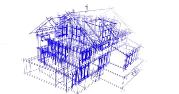 Эскиз Концепции Дома Иллюстрация — стоковое фото