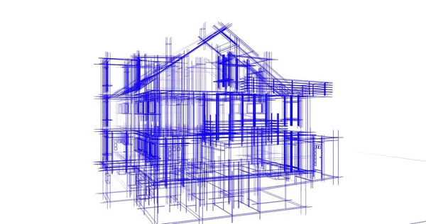 Эскиз Концепции Дома Иллюстрация — стоковое фото