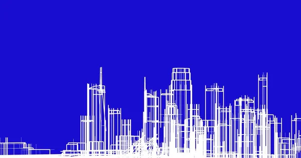 Απεικόνιση Της Πόλης Αρχιτεκτονική Και Κτήρια — Φωτογραφία Αρχείου