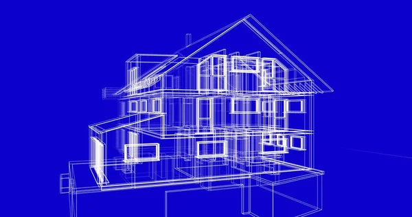 Эскиз Концепции Дома Иллюстрация — стоковое фото