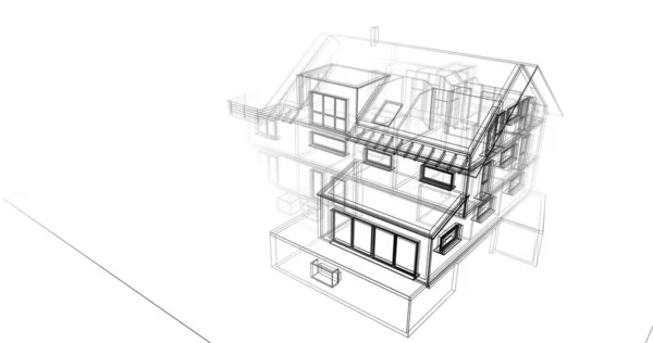 House Concept Sketch Illustration — Stock Photo, Image