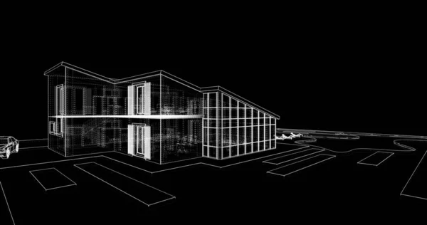 Эскиз Концепции Дома Иллюстрация — стоковое фото