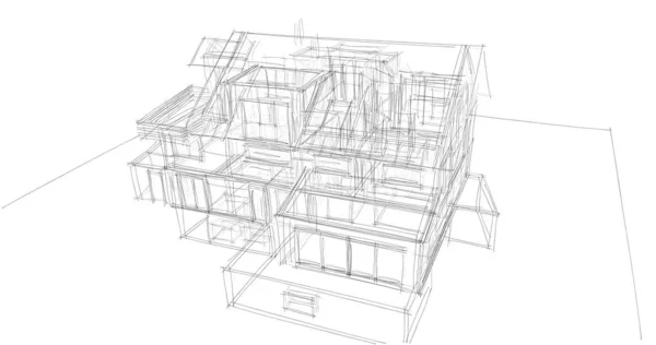 House Concept Sketch Illustration — Stock Photo, Image