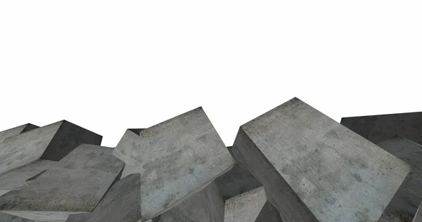 3d abstract concrete cubes background