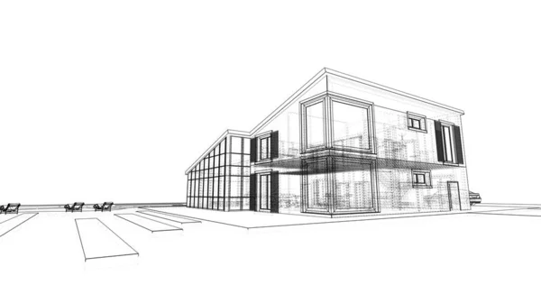 House Concept Sketch Illustration — Stock Photo, Image