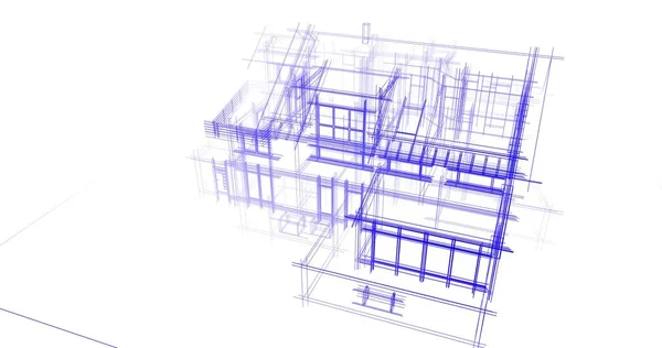 Haus Konzept Skizze Illustration — Stockfoto