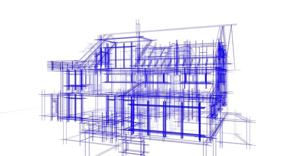 Ev kavramı kroki 3d çizim