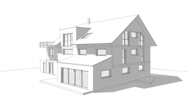 House Concept Sketch Illustration — Stock Photo, Image