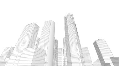 Mimari bina, kentsel kentsel illüstrasyon tasarımı, soyut arkaplan.