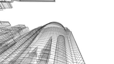 Mimari bina, kentsel kentsel illüstrasyon tasarımı, soyut arkaplan.