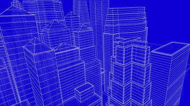 Mimari bina, kentsel kentsel illüstrasyon tasarımı, soyut arkaplan.