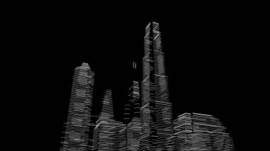 Mimari bina, kentsel kentsel illüstrasyon tasarımı, soyut arkaplan.