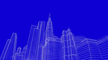 Mimari bina, kentsel kentsel illüstrasyon tasarımı, soyut arkaplan.