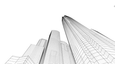 Mimari bina, kentsel kentsel illüstrasyon tasarımı, soyut arkaplan.