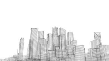 Mimari bina, kentsel kentsel illüstrasyon tasarımı, soyut arkaplan.