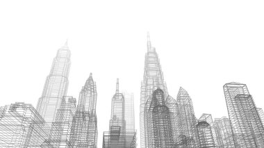 Mimari bina, kentsel kentsel illüstrasyon tasarımı, soyut arkaplan.