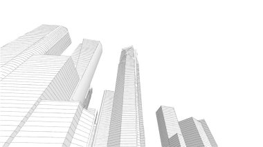 Mimari bina, kentsel kentsel illüstrasyon tasarımı, soyut arkaplan.