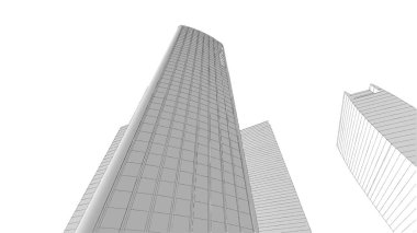 Mimari bina, kentsel kentsel illüstrasyon tasarımı, soyut arkaplan.