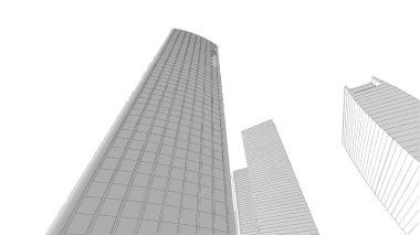 Mimari bina, kentsel kentsel illüstrasyon tasarımı, soyut arkaplan.