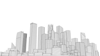 Mimari bina, kentsel kentsel illüstrasyon tasarımı, soyut arkaplan.