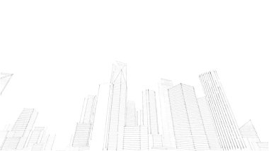 Mimari bina, kentsel kentsel illüstrasyon tasarımı, soyut arkaplan.