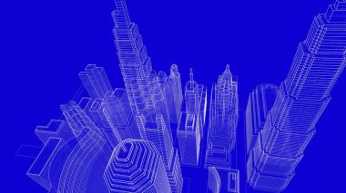 Mimari bina, kentsel kentsel illüstrasyon tasarımı, soyut arkaplan.