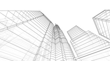 Mimari bina, kentsel kentsel illüstrasyon tasarımı, soyut arkaplan.