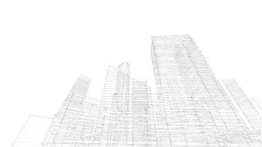 Mimari bina, kentsel kentsel illüstrasyon tasarımı, soyut arkaplan.