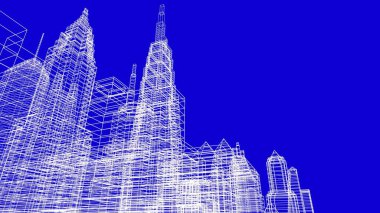 Mimari bina, kentsel kentsel illüstrasyon tasarımı, soyut arkaplan.