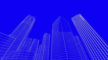 Mimari bina, kentsel kentsel illüstrasyon tasarımı, soyut arkaplan.