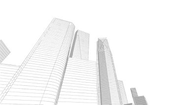 Mimari bina, kentsel kentsel illüstrasyon tasarımı, soyut arkaplan.