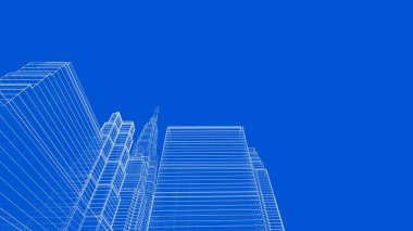 Mimari bina, kentsel kentsel illüstrasyon tasarımı, soyut arkaplan.