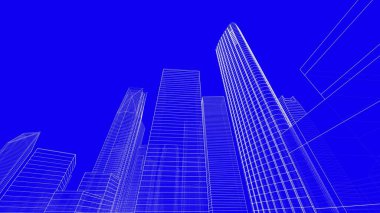 Mimari bina, kentsel kentsel illüstrasyon tasarımı, soyut arkaplan.