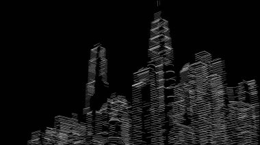 Mimari bina, kentsel kentsel illüstrasyon tasarımı, soyut arkaplan.