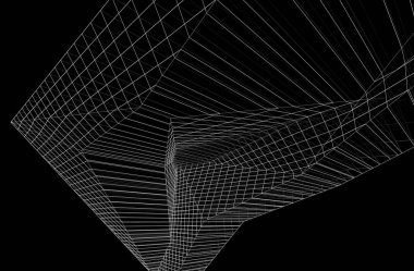 Mimari bina tasarımının 3 boyutlu illüstrasyonu