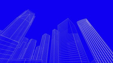 Mimari bina, kentsel kentsel illüstrasyon tasarımı, soyut arkaplan.