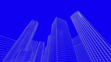 Mimari bina, kentsel kentsel illüstrasyon tasarımı, soyut arkaplan.