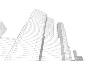 Mimari bina, kentsel kentsel illüstrasyon tasarımı, soyut arkaplan.