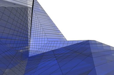 Mimari bina tasarımının 3 boyutlu illüstrasyonu