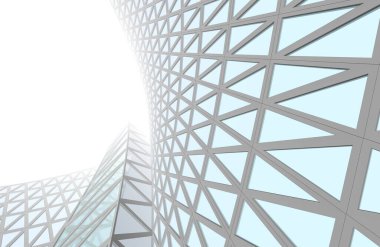 Mimari bina tasarımının 3 boyutlu illüstrasyonu