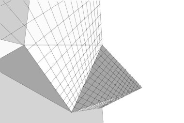 Mimari bina tasarımının 3 boyutlu illüstrasyonu