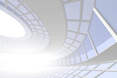 Mimari bina tasarımının 3 boyutlu illüstrasyonu