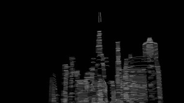 Mimari bina, kentsel kentsel illüstrasyon tasarımı, soyut arkaplan.