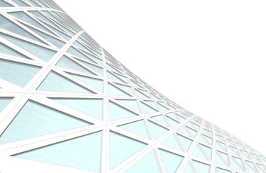 Mimari bina tasarımının 3 boyutlu illüstrasyonu